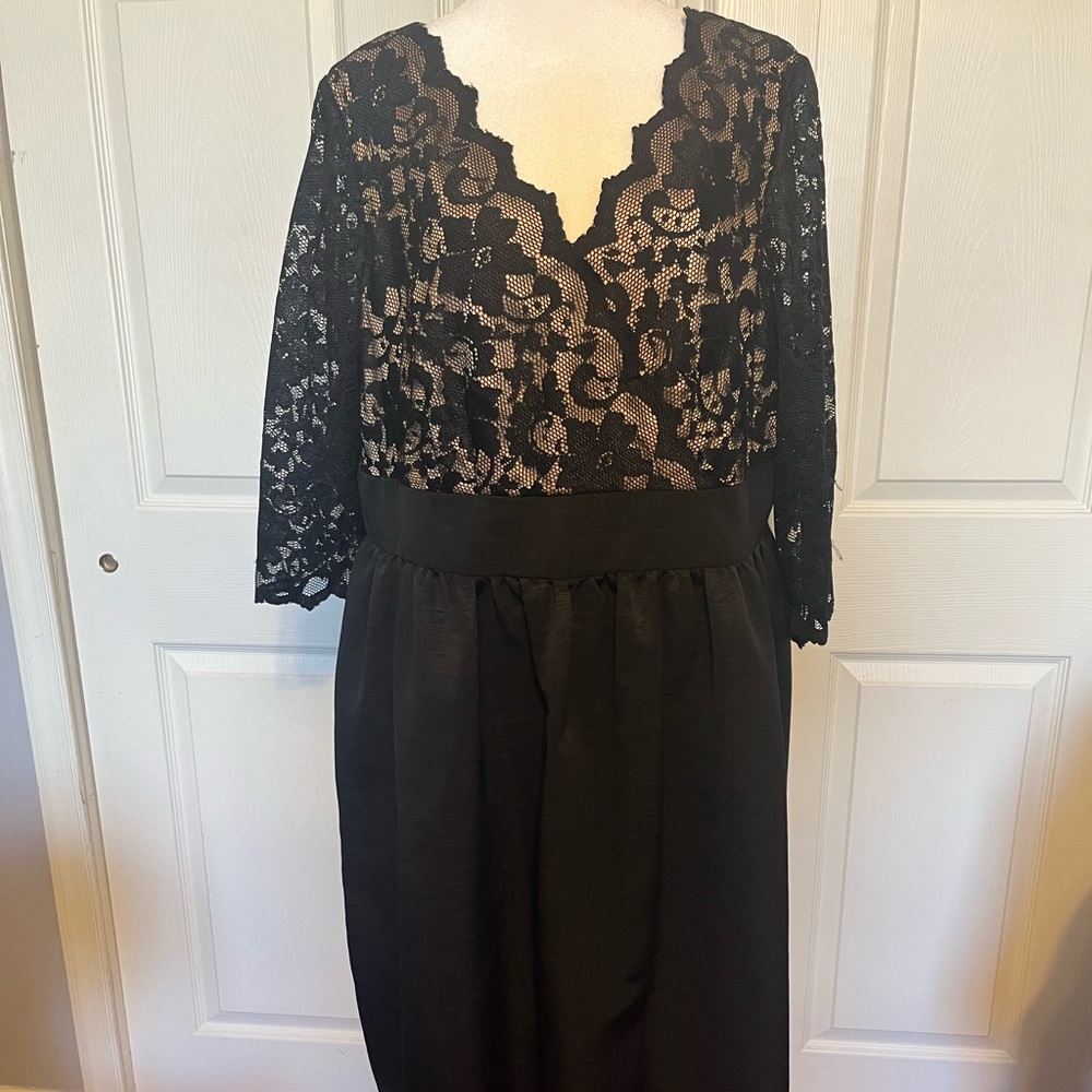 Eliza J Black Laced Cocktail Dress